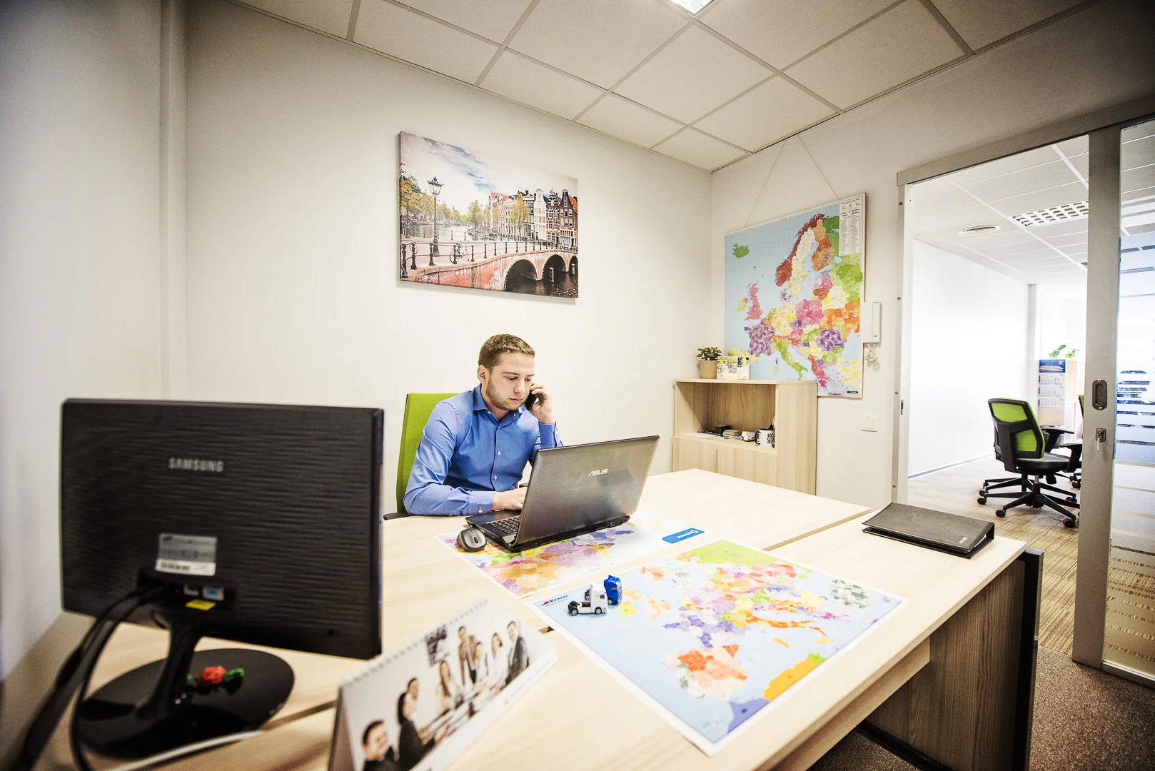 Man Working at Desk, Office – Industrial Photography Portfolio